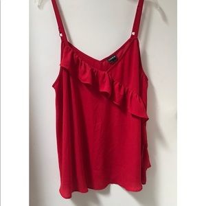 Red Ruffle Tank